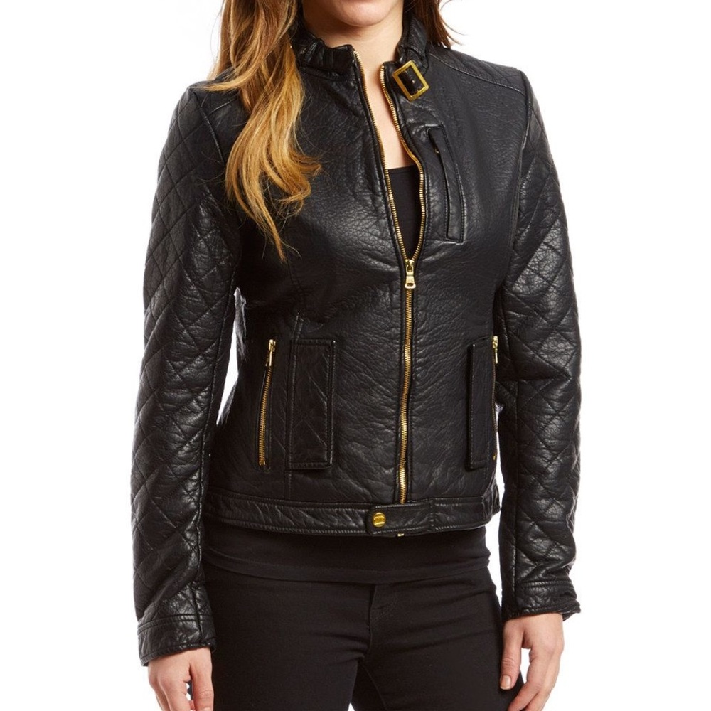 Leather Quilted Jacket